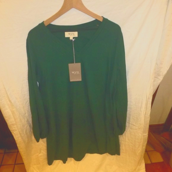 Synergy Organic Green Mini Dress Tunic Size XL WVN NWT - Picture 3 of 10